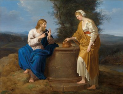 Christ and the Samaritan Woman at the Well by Ferdinand Georg Waldmuller